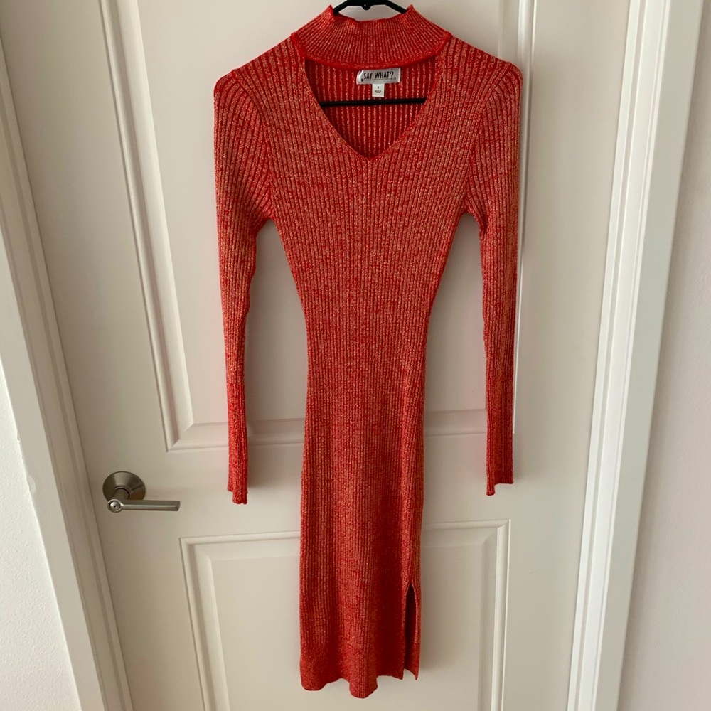 Say what? Red dress